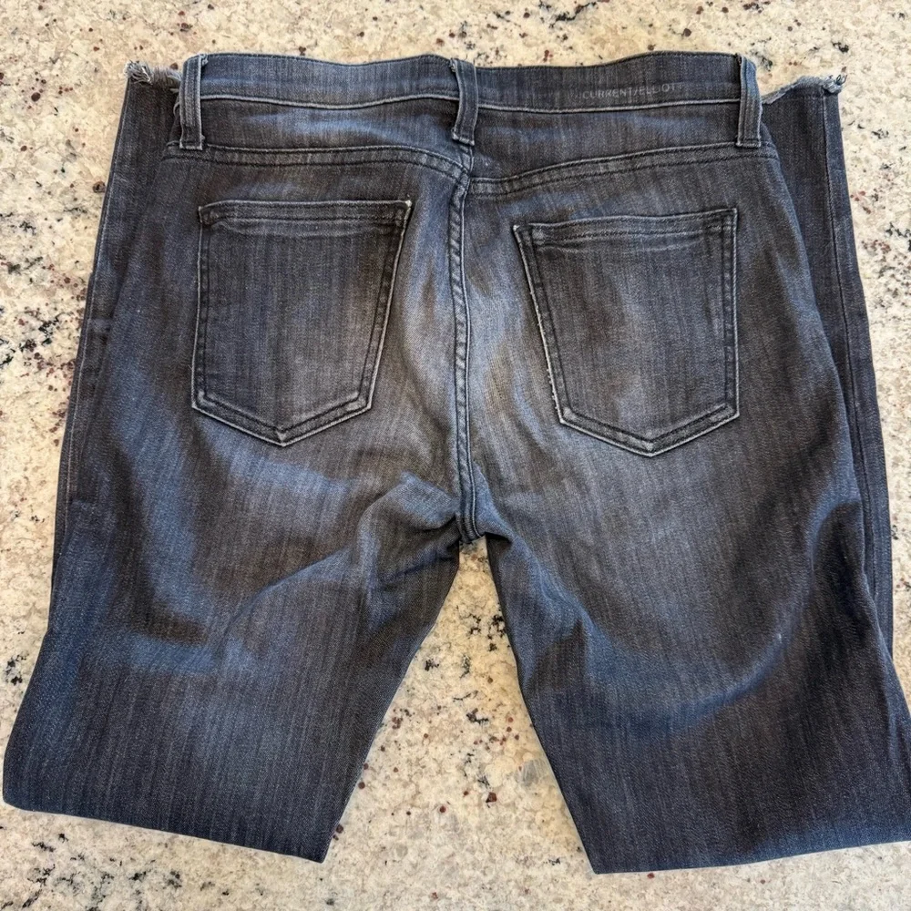 Current/Elliot Women's Black and Light Grey Jeans, Size 26 - Picture 5 of 5